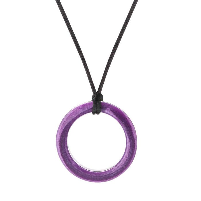 Chewigem Realm Chewable Ring Pendant, Purple