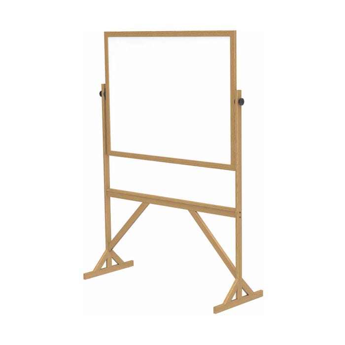 Ghent Reversible Whiteboard with Wood Frame, 4 x 3 Feet