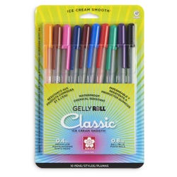 Sakura Gelly Roll Gel Ink Pens, Medium Point, Set of 10