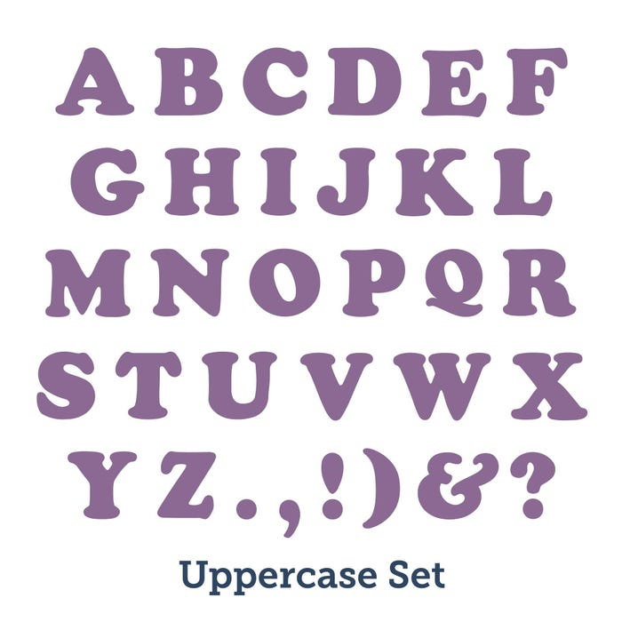 AccuCut Carefree Uppercase Alphabet Die Set, 4 Inches, Set of 32
