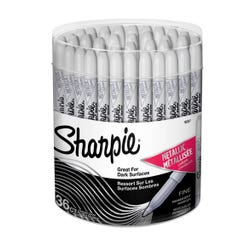 Image for Sharpie Metallic Permanent Markers, Fine Point, Silver, Pack of 36 from School Specialty