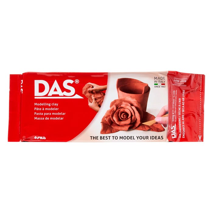 DAS Air Hardening Modeling Clay, Terra Cotta, 1.1 Pounds