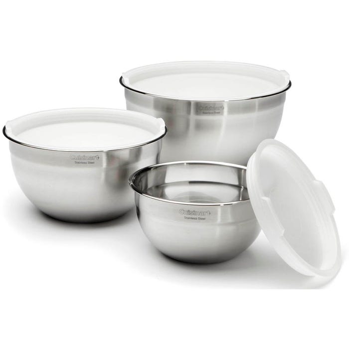 Stainless Steel Mixing Bowls with Lids, Set of 3