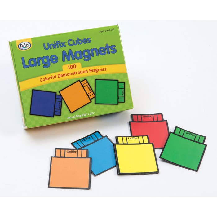 Didax Unifix Large Magnets, Assorted Color, Set of 100
