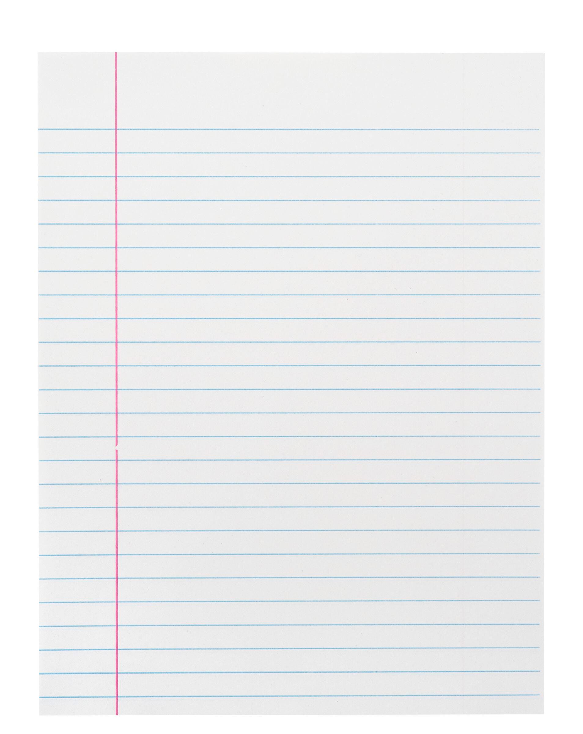 School Smart Composition Paper, Red Margin, 8 x 10-1/2 Inches, White, 500 Sheets 085424