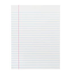 School Smart Composition Paper, Red Margin, 8 x 10-1/2 Inches, White, 500 Sheets 085424