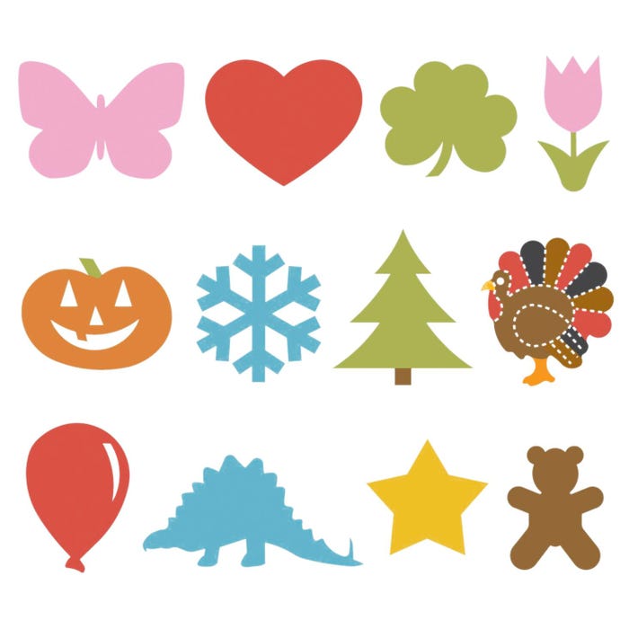 AccuCut Popular Die Set, Large, Assorted Shapes and Sizes, Set of 12