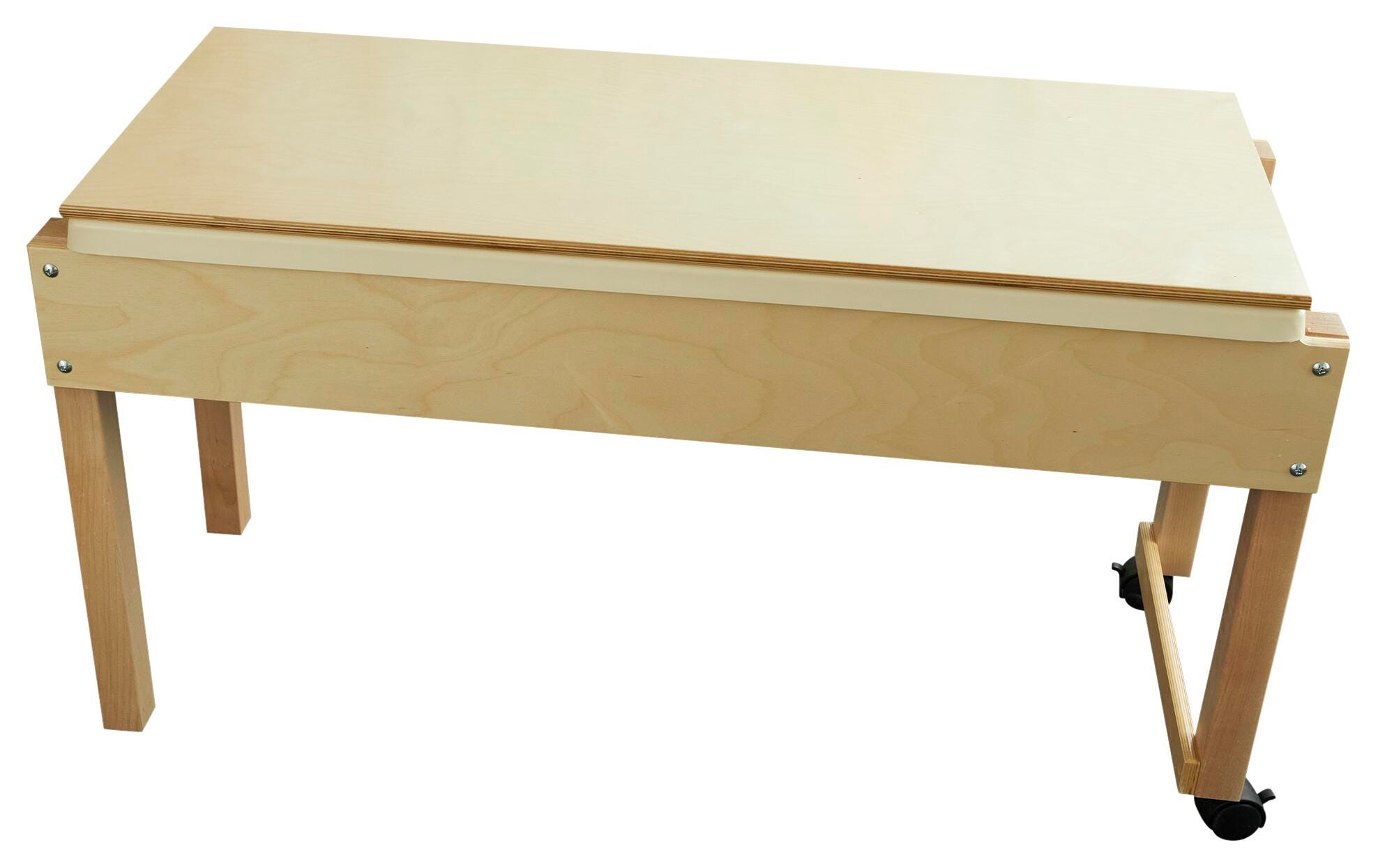 Childcraft Sand and Water Table with Cover, 6 Inch Deep, 45-7/8 x 17-3/4 x 24-3/4 Inches, Item Number 249318