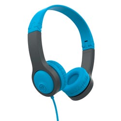 JLAB JBuddies Folding Wired Kids On-Ear Headphones, Gray/Blue 2136204