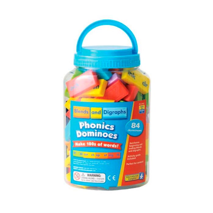 Educational Insights Blends and Digraphs Phonics Dominoes, 84 Pieces