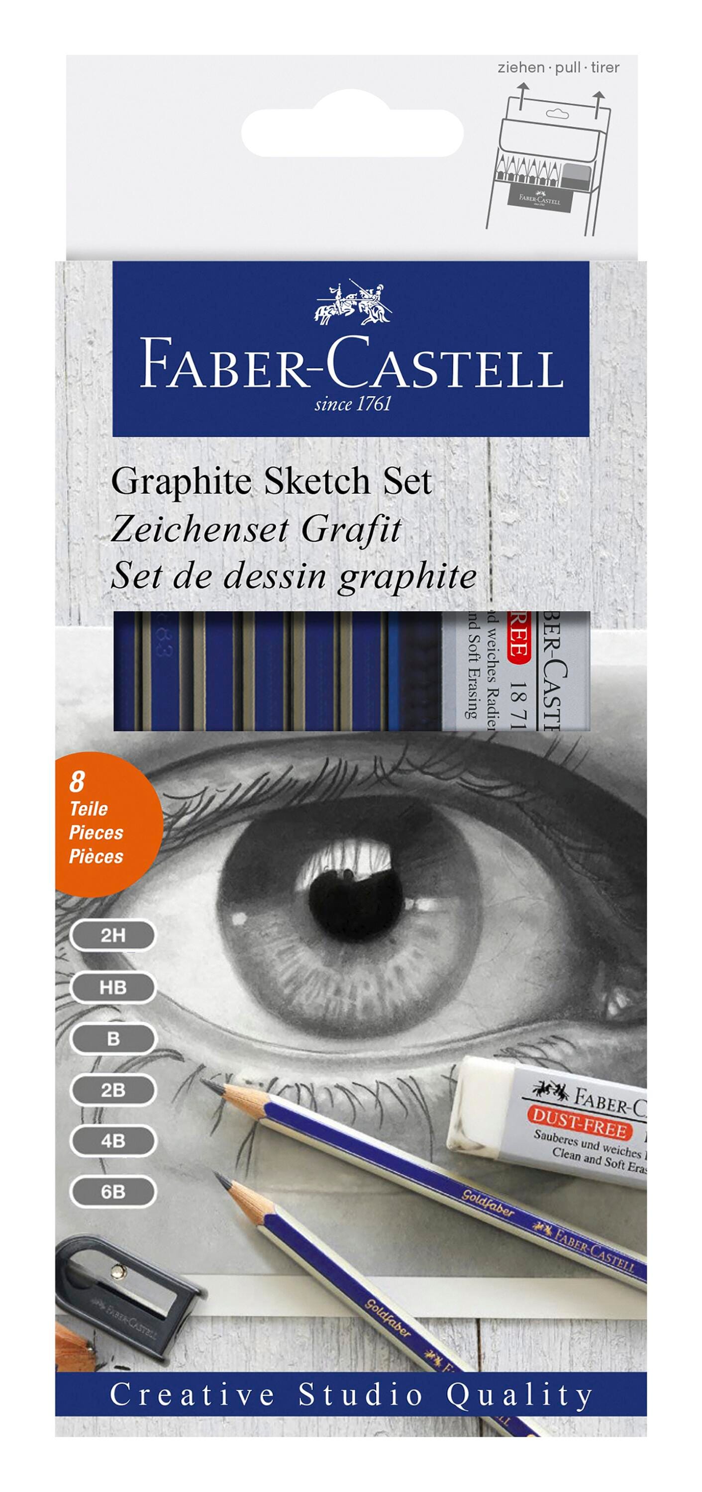 Faber-Castell Creative Studio Graphite Pencils, Assorted Hardness, Set of 8 2149973