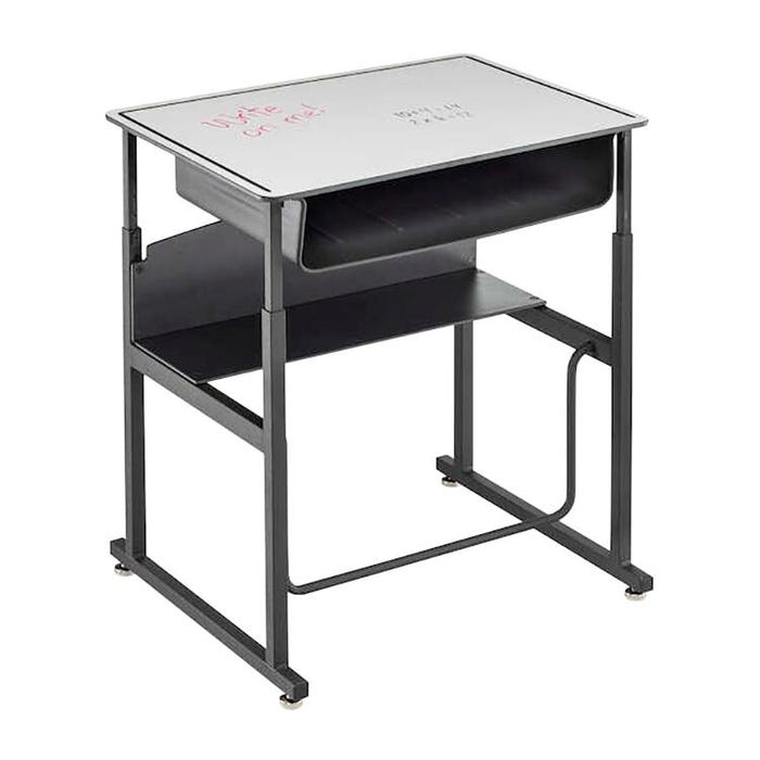 Safco Alphabetter Adjustable Stand-Up Desk, Book Box and Swinging Footrest, 20 x 28 x 26 to 42-1/4 Inches