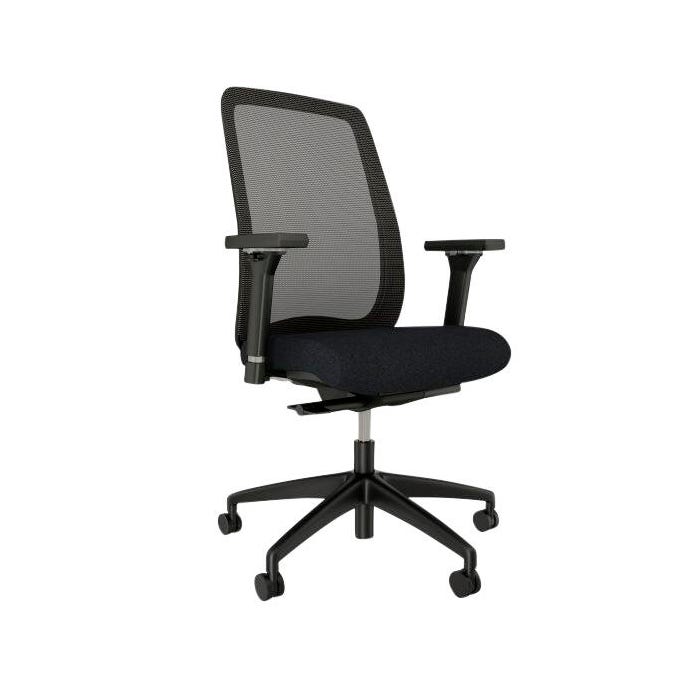 Affordable Interior Systems Bolton Task Chair, 26 x 24 x 45 Inches, Black