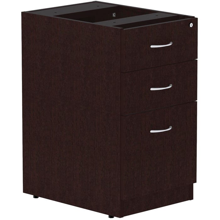 Classroom Select Box/Box/File Fixed File Cabinet, 16 x 22 x 28-3/10 Inches, Espresso Color, Silver Brush