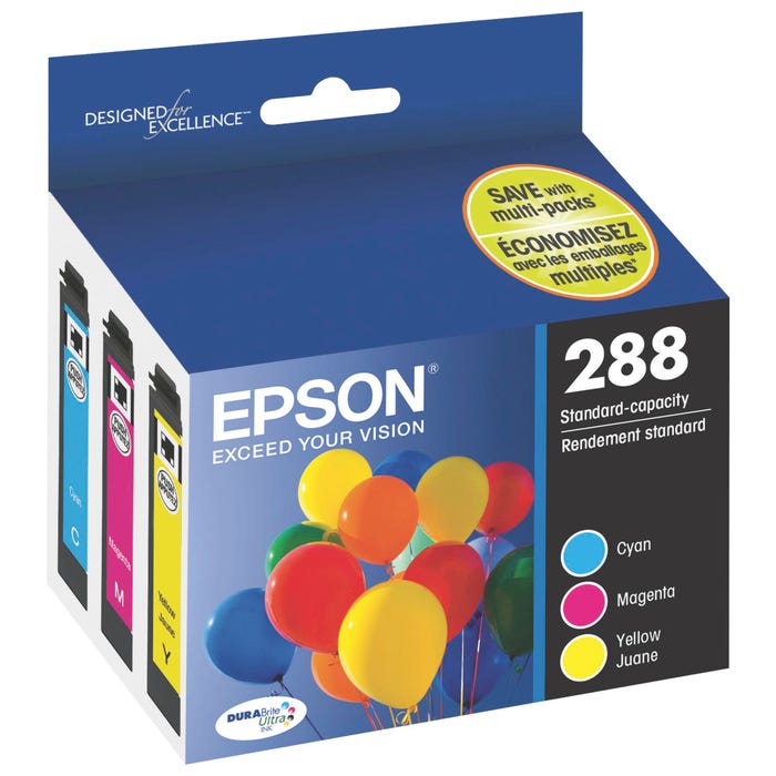 Epson DURABrite Ultra Ink Cartridge, T288520S, Tri-Color, Pack of 3