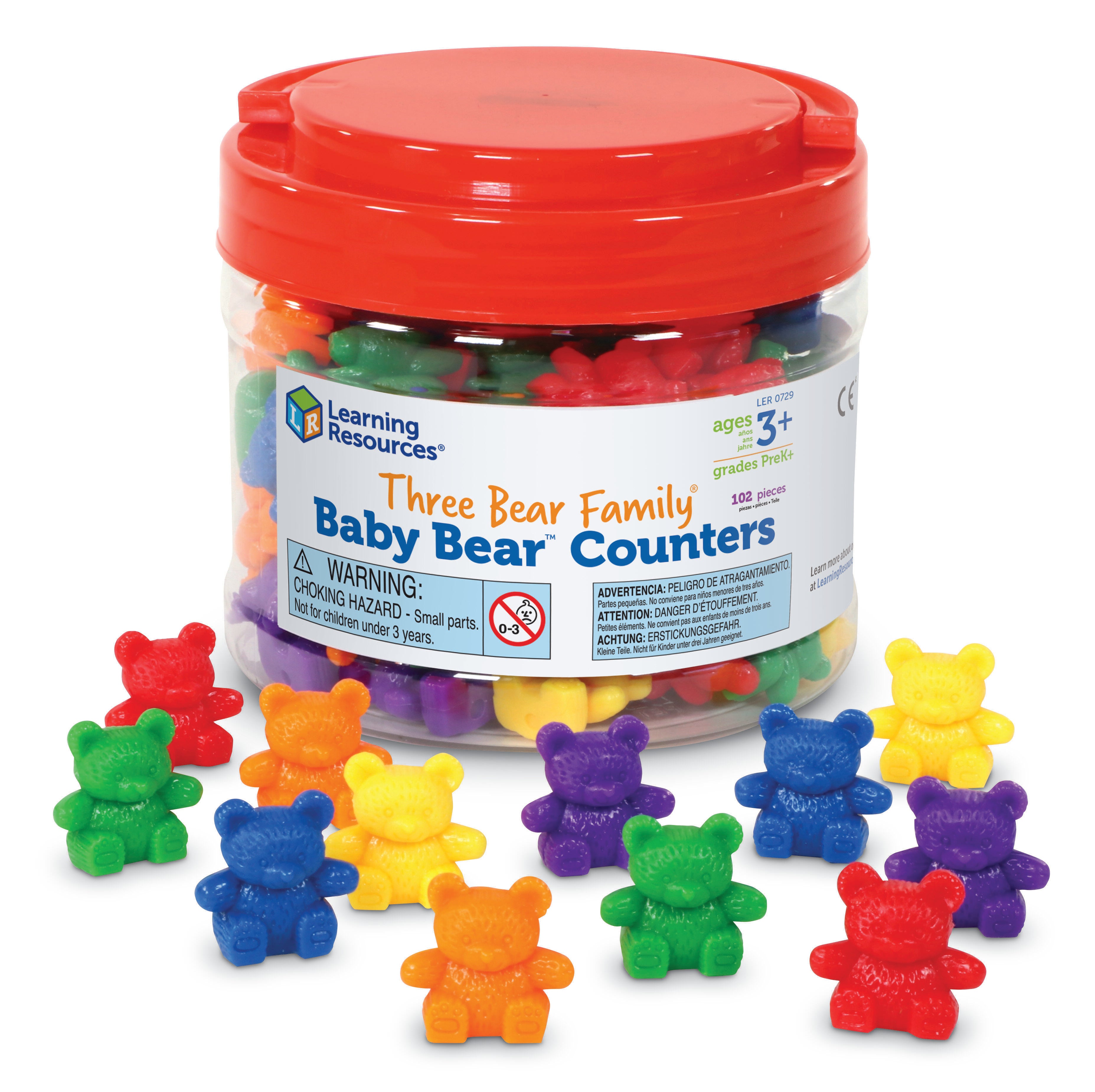 Learning Resources Three Bear Family Baby Bear Counters, Set of 102 1426289