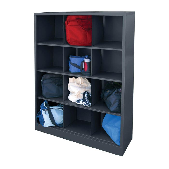 Sandusky Lee Cubby Storage Unit, 12 Sections, 46 x 18 x 66 Inches