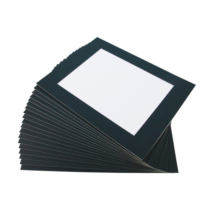 Sax Premium Pre-Cut Mat, 12 x 16 Inches, Black, Pack of 10