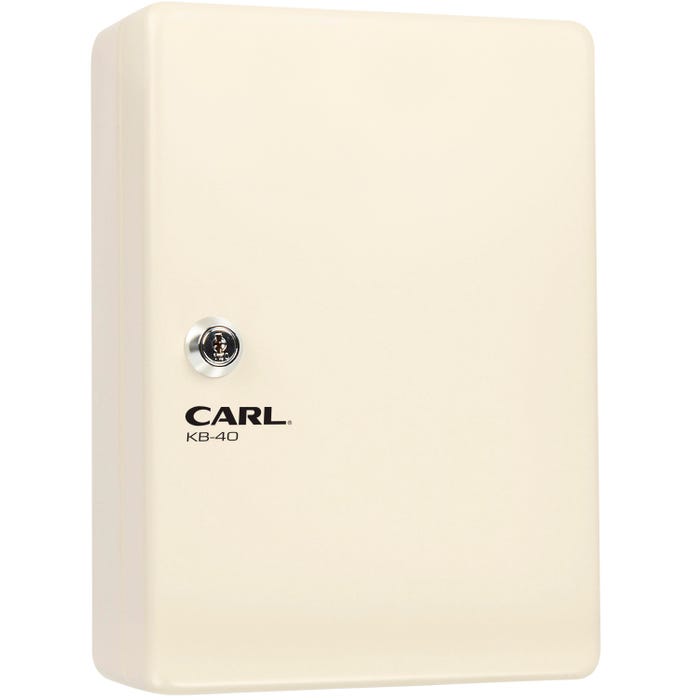 CARL Steel Security Key Cabinet, 10 x 7 Inches, Ivory
