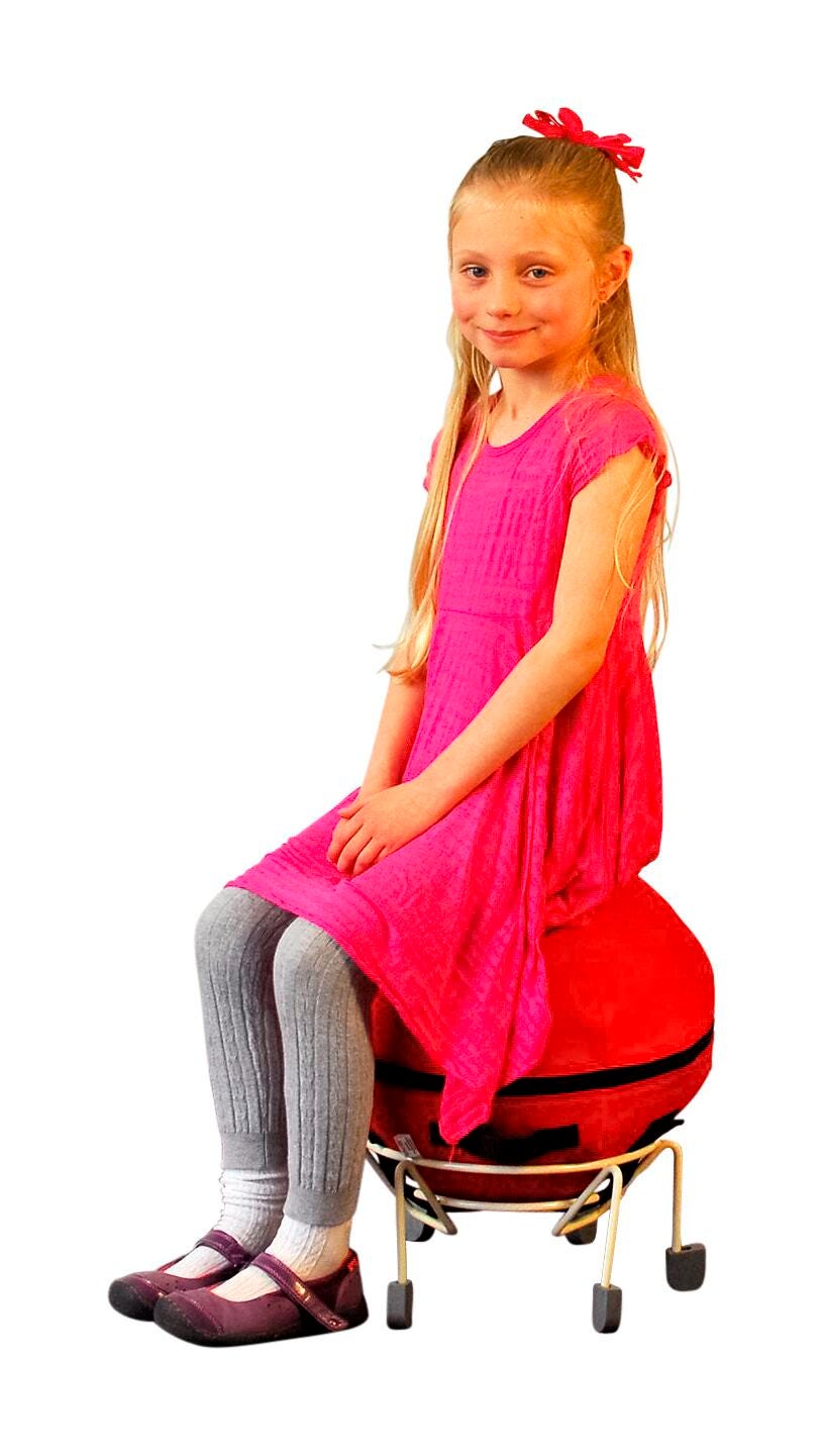 AlertSeat Therapeutic Stability Ball Chair with Tan Base, Small/Medium 4000782