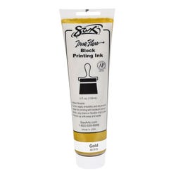 Sax Water Soluble Block Printing Ink, 5 Ounce Tube, Gold 461978
