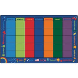 Carpets for Kids Calendar Celebrations Rug, 8 Feet 4 Inches x 13 Feet 4 Inches, Rectangle, Multicolored, Item Number 1536813