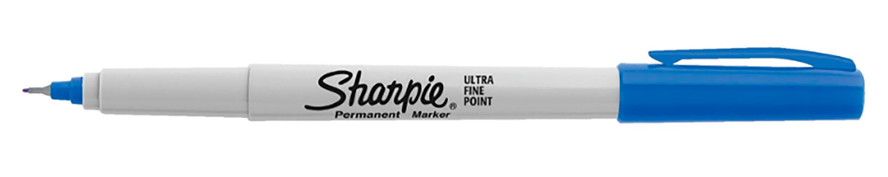 Image for Sharpie Permanent Markers, Ultra Fine Point, Blue, Pack of 12 from School Specialty