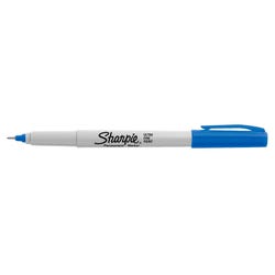 Image for Sharpie Permanent Markers, Ultra Fine Point, Blue, Pack of 12 from School Specialty