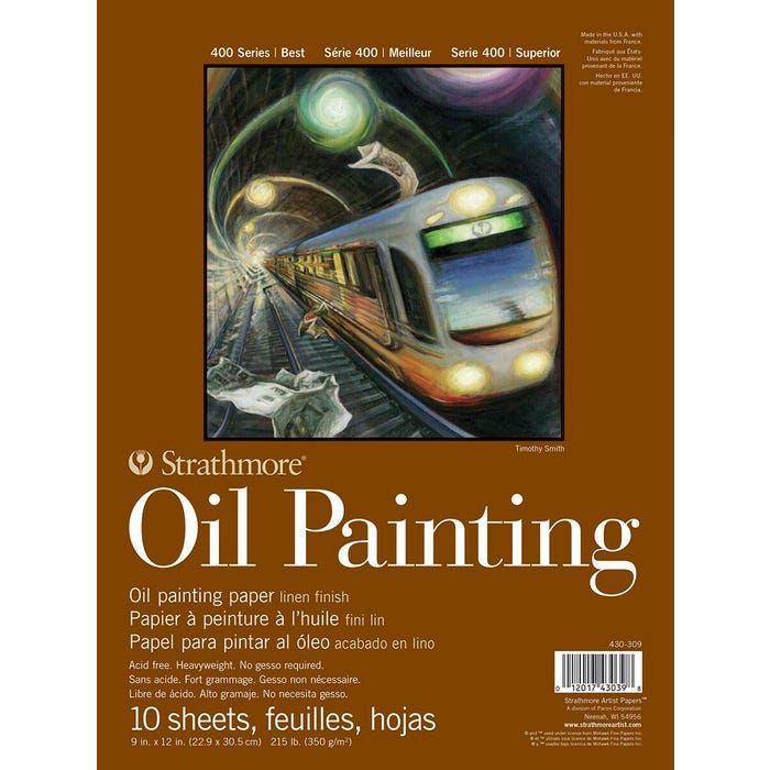Strathmore 400 Series Oil Painting Pad, 9 x 12 Inches, 215 lb, 10 Sheets