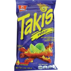 Takis Rolled Tortilla Chips, Fuego, Pack of 42, Item Number 2026081