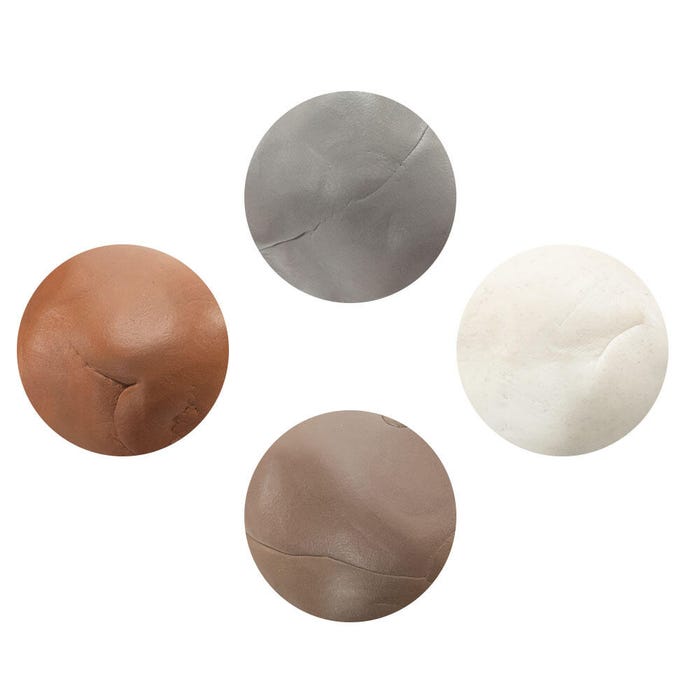 School Smart Modeling Clay, Assorted Earth Tone Colors, 5 Pounds, Set of 4