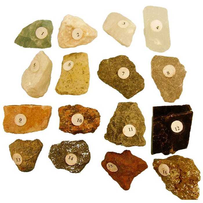 Delta Education Rock and Minerals, Set of 16