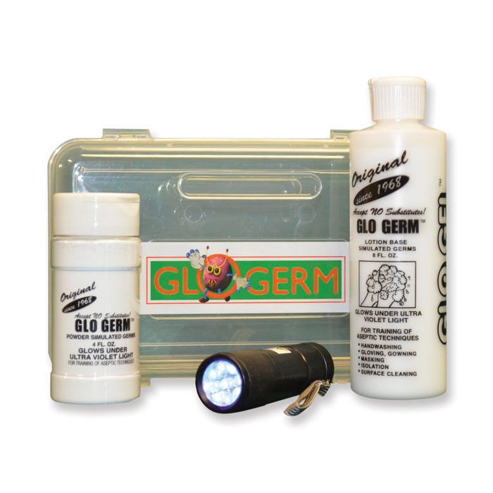 Glo-Germ Experiment Kit, 8 Ounce Gel, 1.9 Ounce Powder