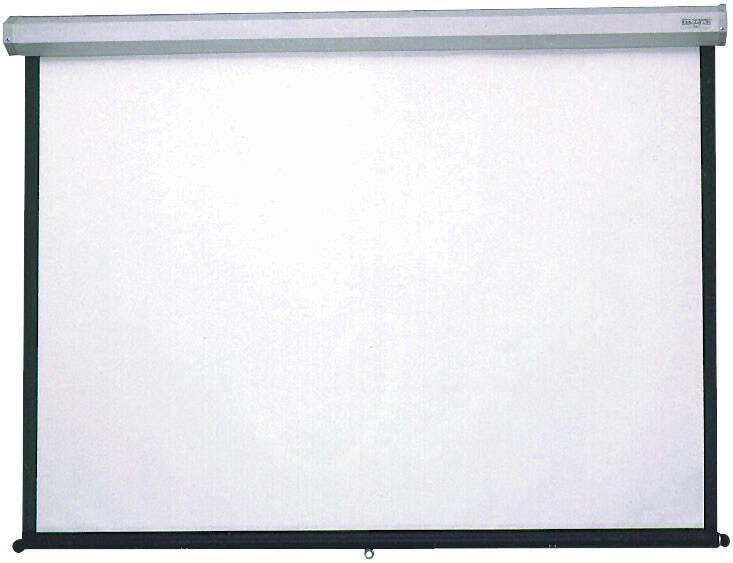 Da-Lite Model C Extra Large Wall Projection Screen, 120 x 120 Inches, Matte White Screen, Steel White Frame, Item Number 601081