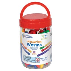 Learning Resources Measuring Worms, Pack of 72 033-9406