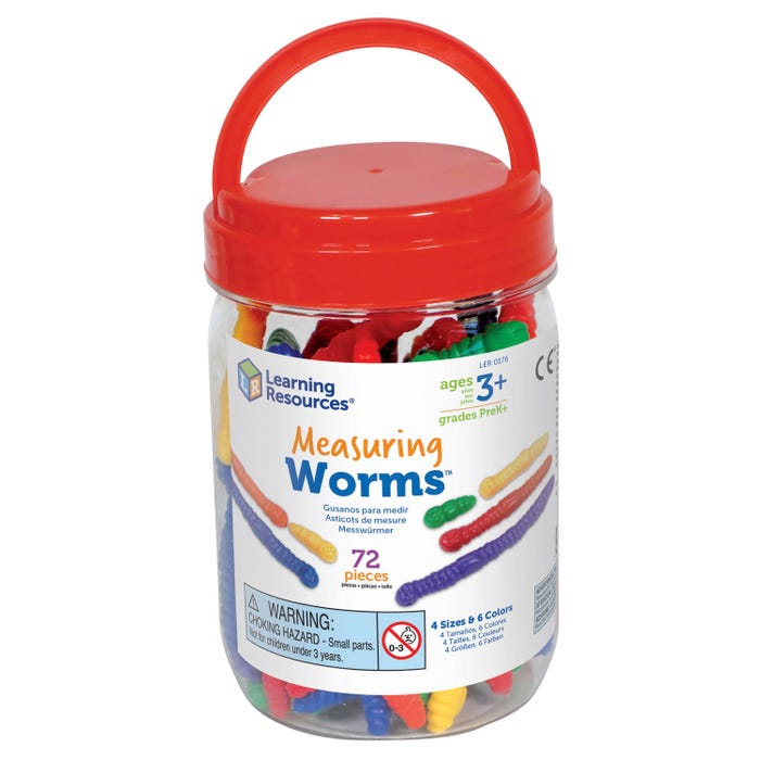 Learning Resources Measuring Worms, Pack of 72