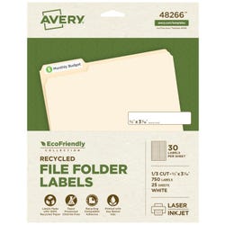 Avery EcoFriendly File Folder Labels, 2/3 x 3-7/16 Inches, Pack of 750 1370158