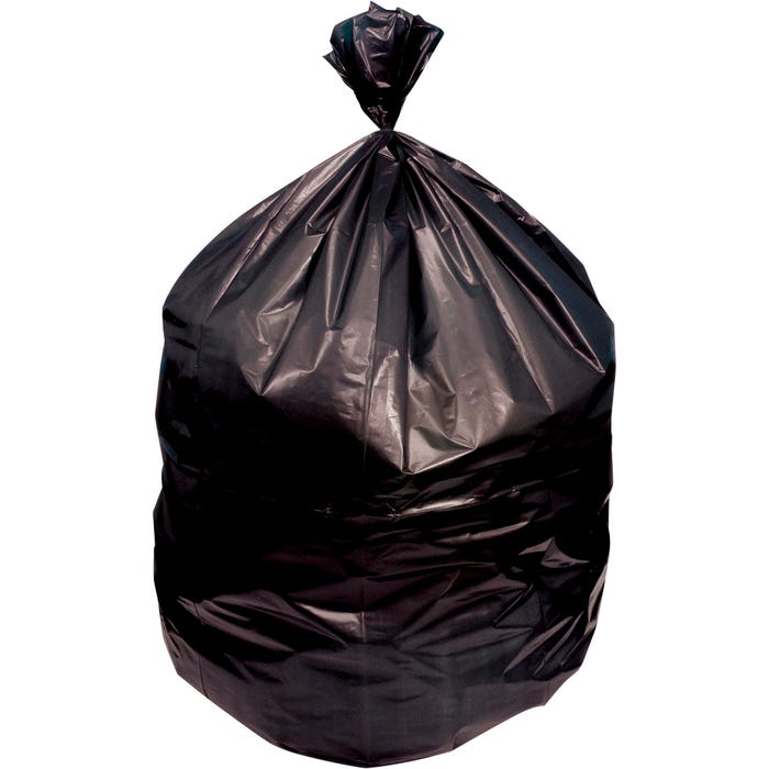 Genuine Joe Low Density Heavy Duty Can Liners, 45 Gallon, 2 mil, Black, Pack of 100