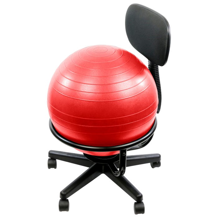CanDo Metal Ball Chair with Back, 22 x 26 x 32 Inches