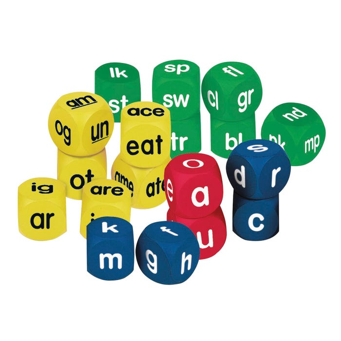 Learning Resources Soft Foam Phonics Cubes, Set of 18