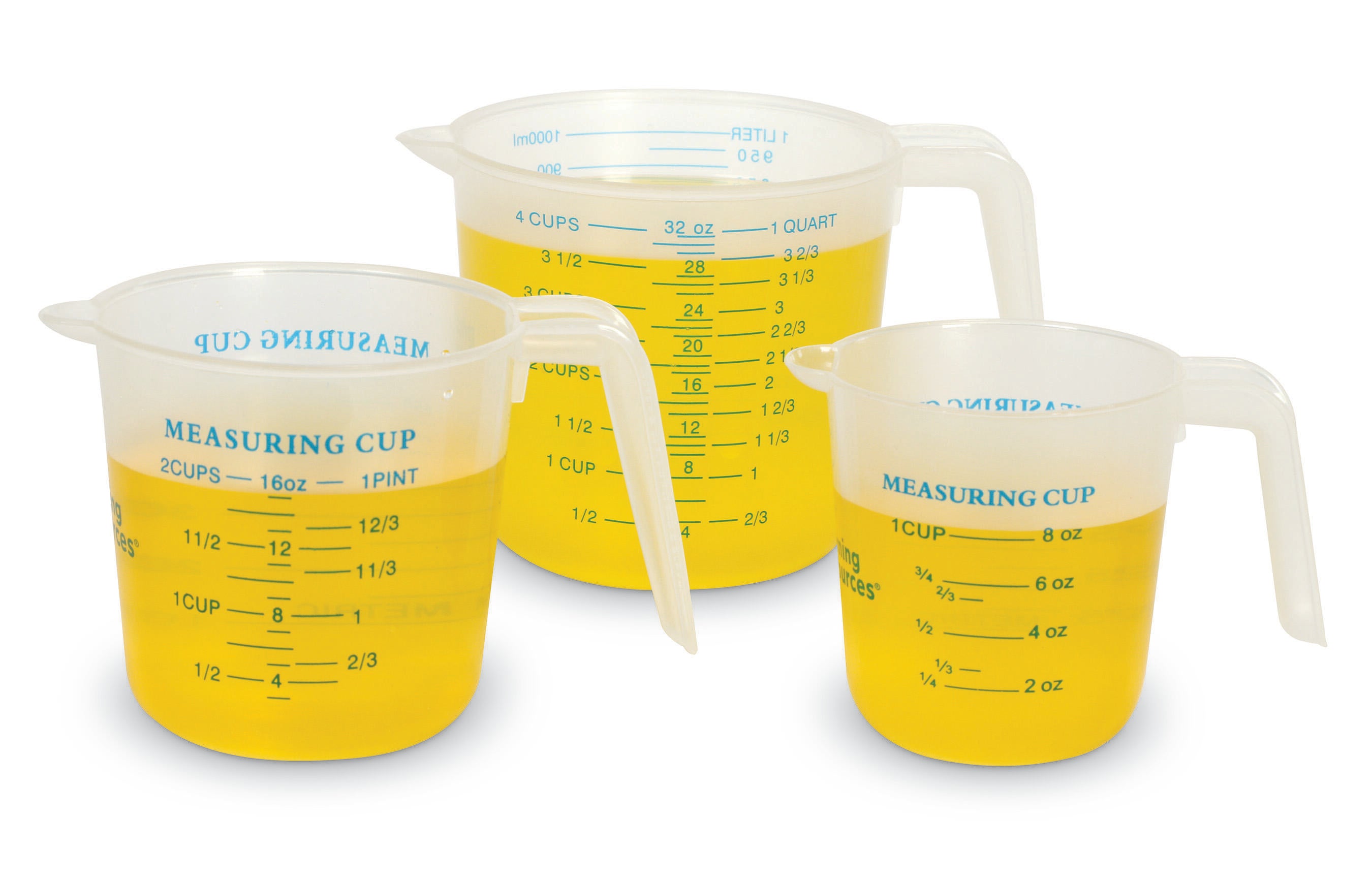 Image for Learning Resources Liquid Measuring Pitchers, Set of 3 from School Specialty