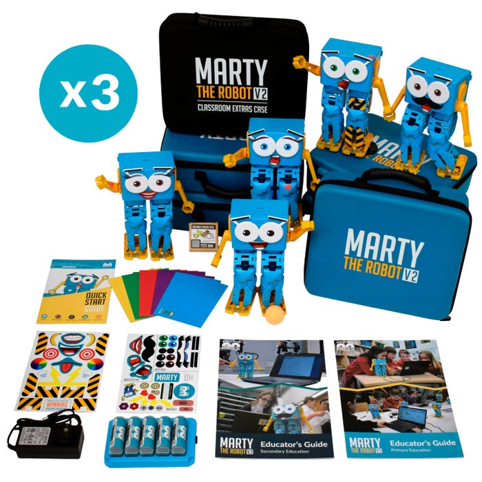 Robotical Marty the Robot V2, Classroom Bundle of 15