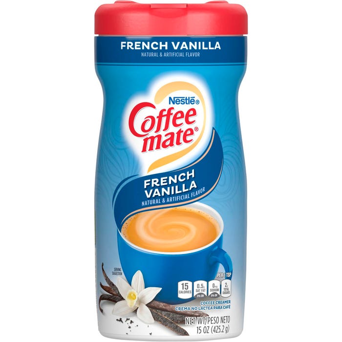 Coffee mate Powdered Coffee Creamer, French Vanilla Flavor, 15 oz Canister