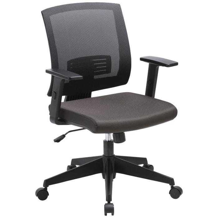 Lorell SOHO Mid-Back Task Chair, 24-1/2 x 25-1/4 x 42-1/2 Inches, Black