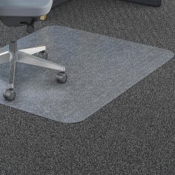 Lorell Studded Polycarbonate Chair Mat, Medium-High Pile, 36 x 48 Inches, Clear