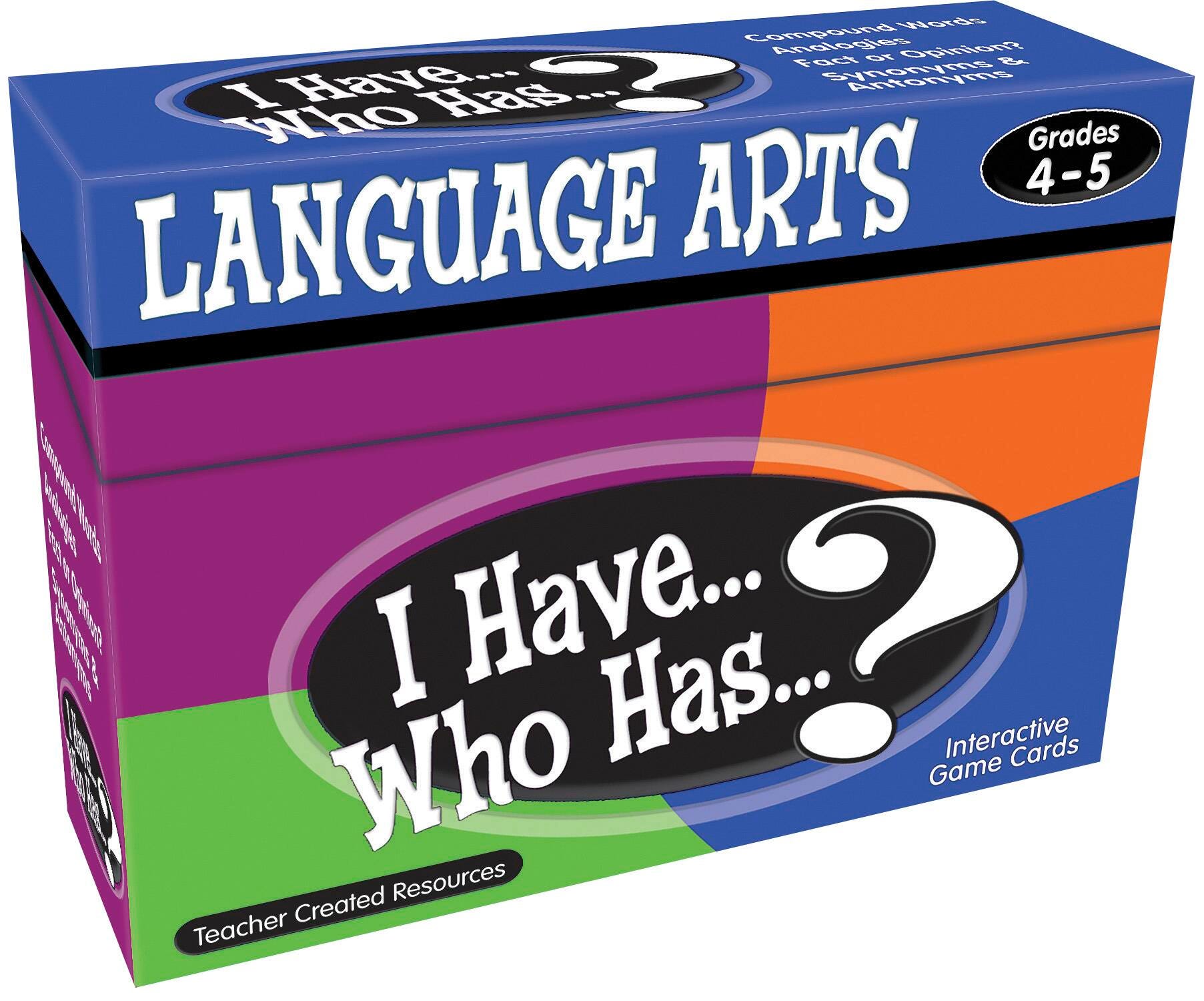 I Have... Who Has...? Language Arts Game (Gr. 4–5) 1466205