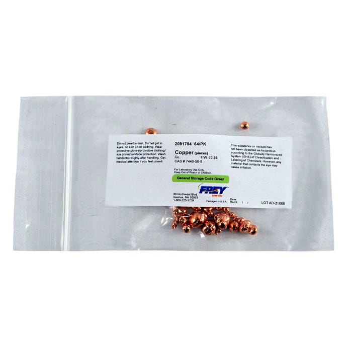 Frey Scientific Copper Pieces, Small, Pack of 64