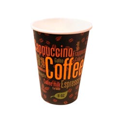 Gogo Hot Cups, 8 oz, Paper, Pack of 50, Item Number 2003391