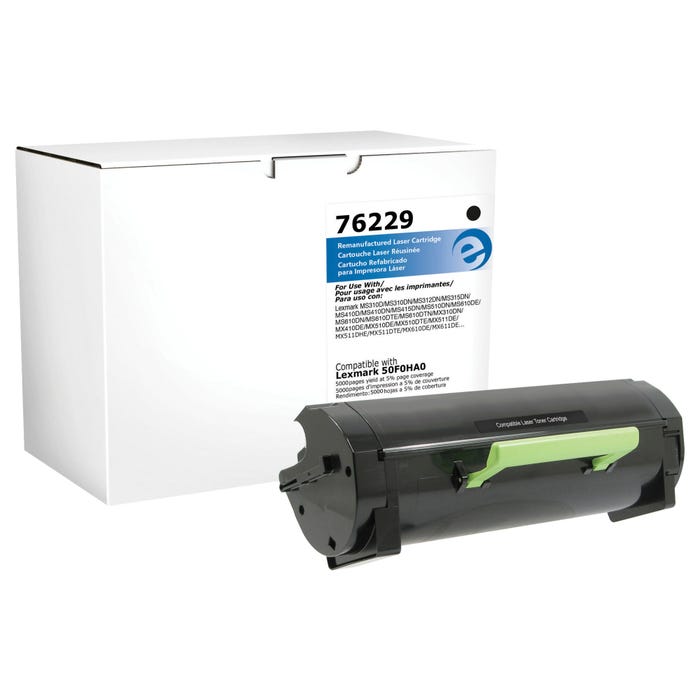 Elite Image Ink Toner Cartridge for Lexmark 50F1H00, Black