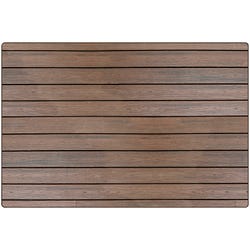 Carpets for Kids Dark Wood Carpet, 6 x 9 Feet, Rectangle, Nature Colors, Brown, Item Number 2102588